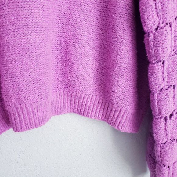 Shop The Mint Feeling Close To You Orchid Purple Textured Sweater - Picture 6 of 8
